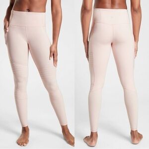 Athleta Inclination Moto Tight Leggingg High Waisted in Powervita Orchid Pink M
